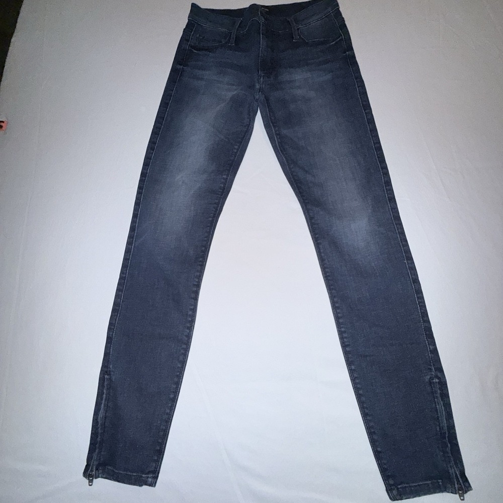 Black Orchid Amber Zipper Skinny Jeans Women 26 Dark Indigo NWOT Ankle Zip
